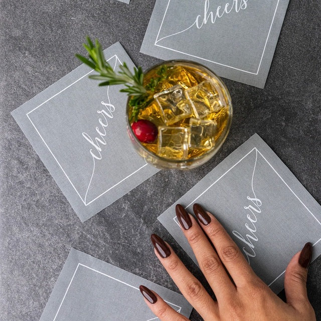 Silver Fox Cocktail Napkins