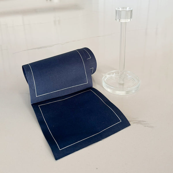 Navy blue napkin discount holder