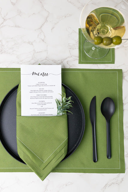 Olive Cotton Napkins