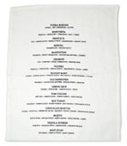 Linen Bar Towel With Drink Recipes